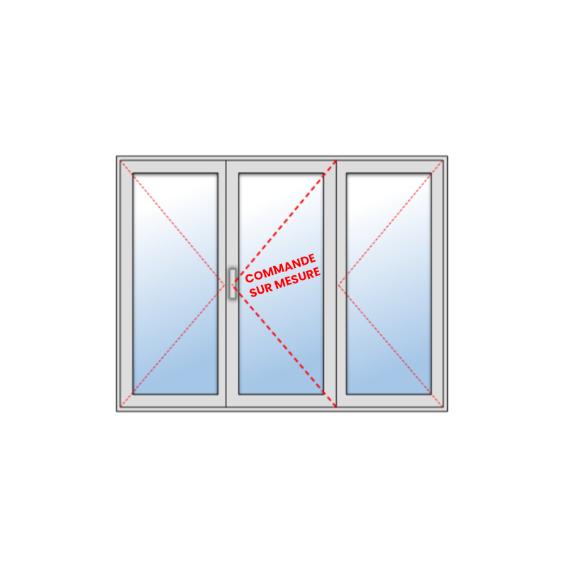 Fenêtre Aluminium 3 vantaux - sur mesure