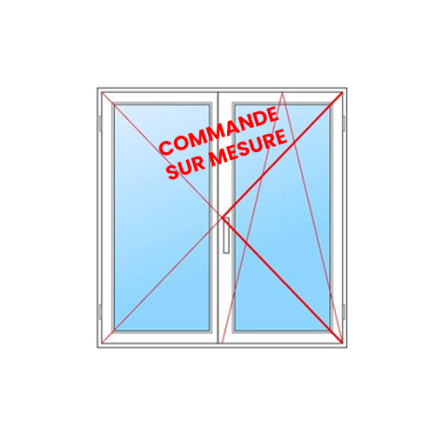 Fenêtre PVC 2 vantaux - sur mesure