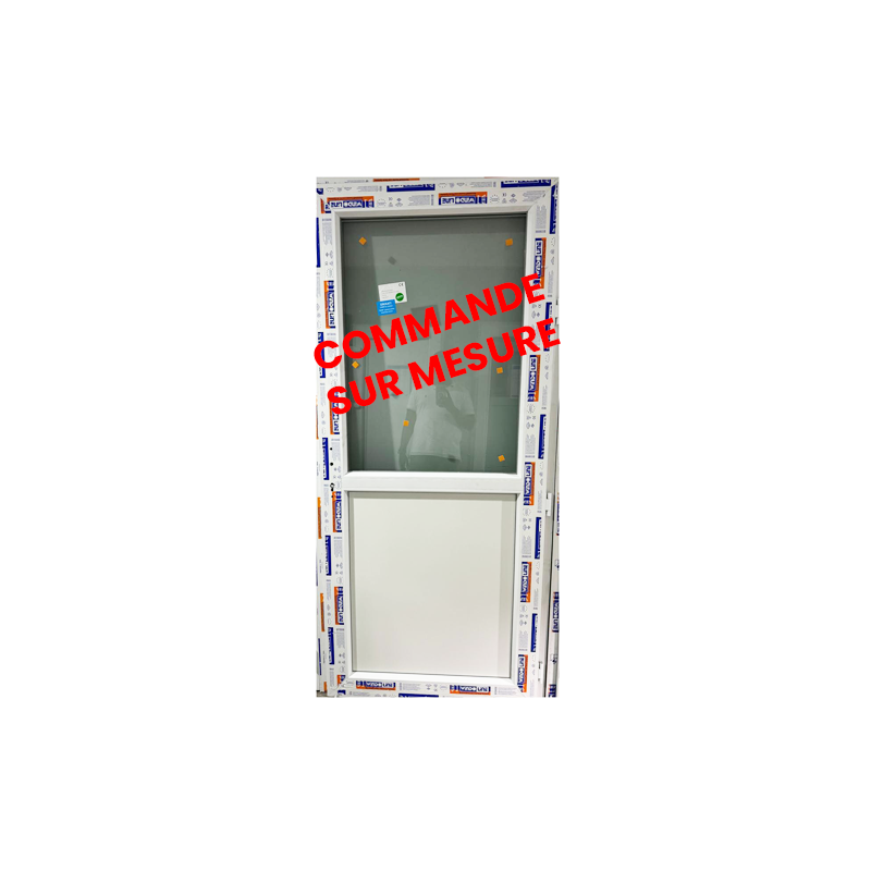 Porte 1/2 vitrée PVC - sur mesure