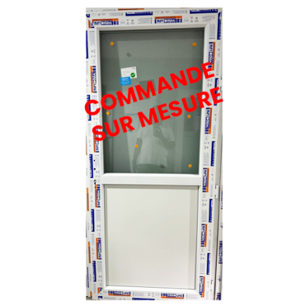 Porte 1/2 vitrée PVC - sur mesure