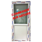 Porte 1/2 vitrée PVC + Crz - sur mesure