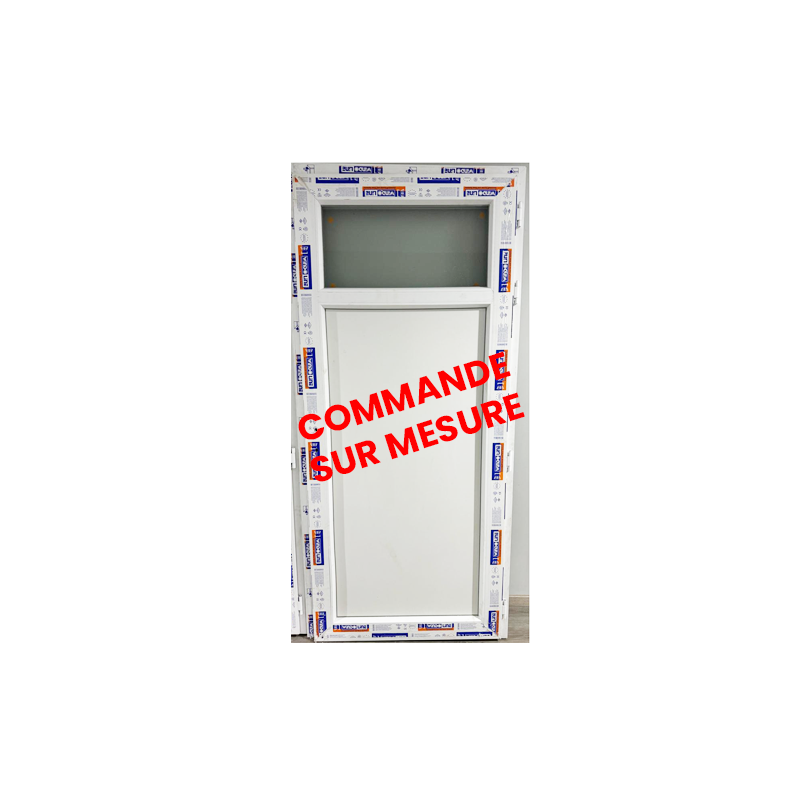 Porte 1/4 vitrée PVC - sur mesure