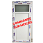 Porte 1/4 vitrée PVC - sur mesure