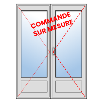 Porte fenêtre PVC 2 vantaux - sur mesure